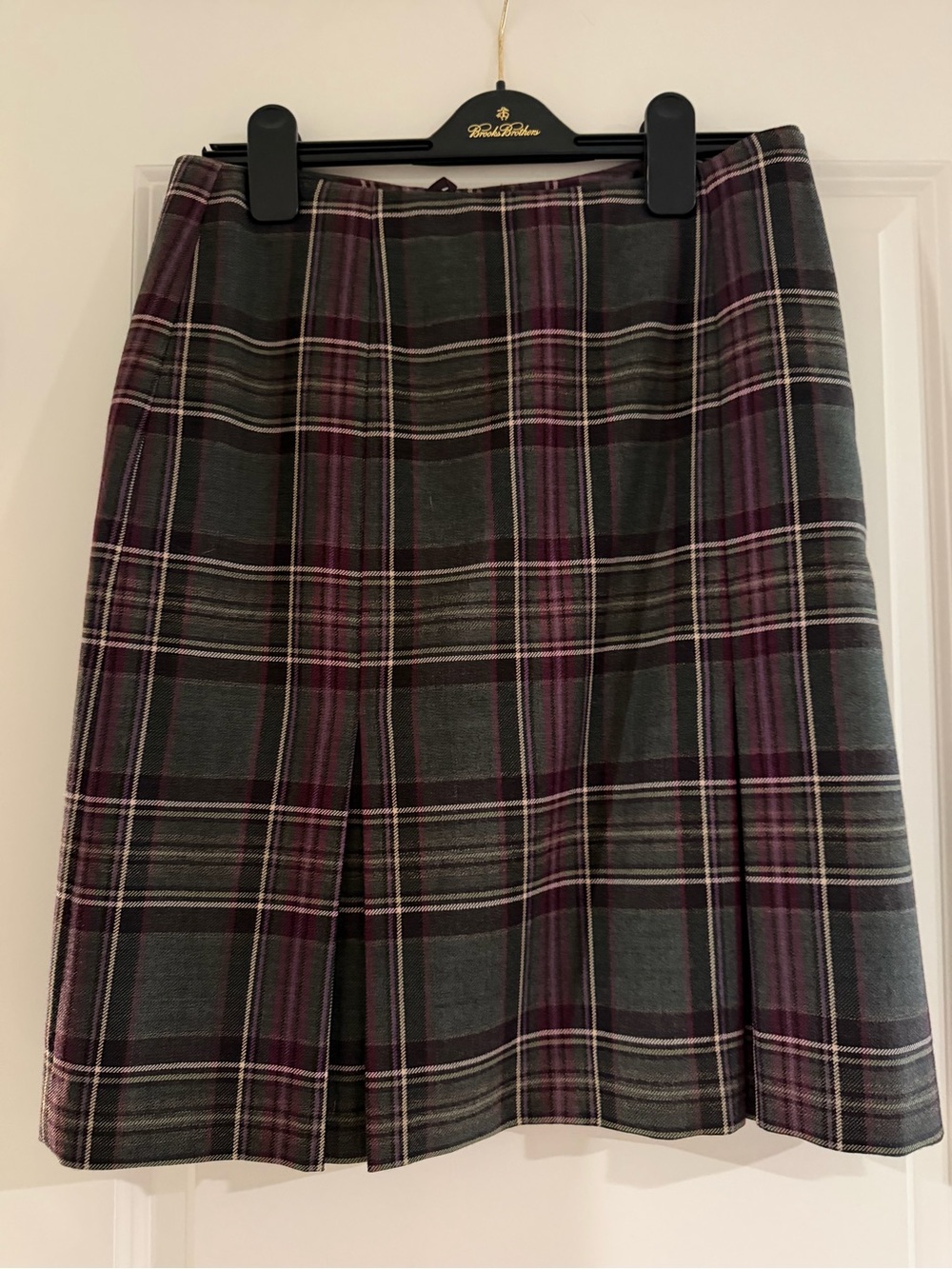 Brooks Brothers Plaid Skirt Forest Green & Purple Size 6 Like New